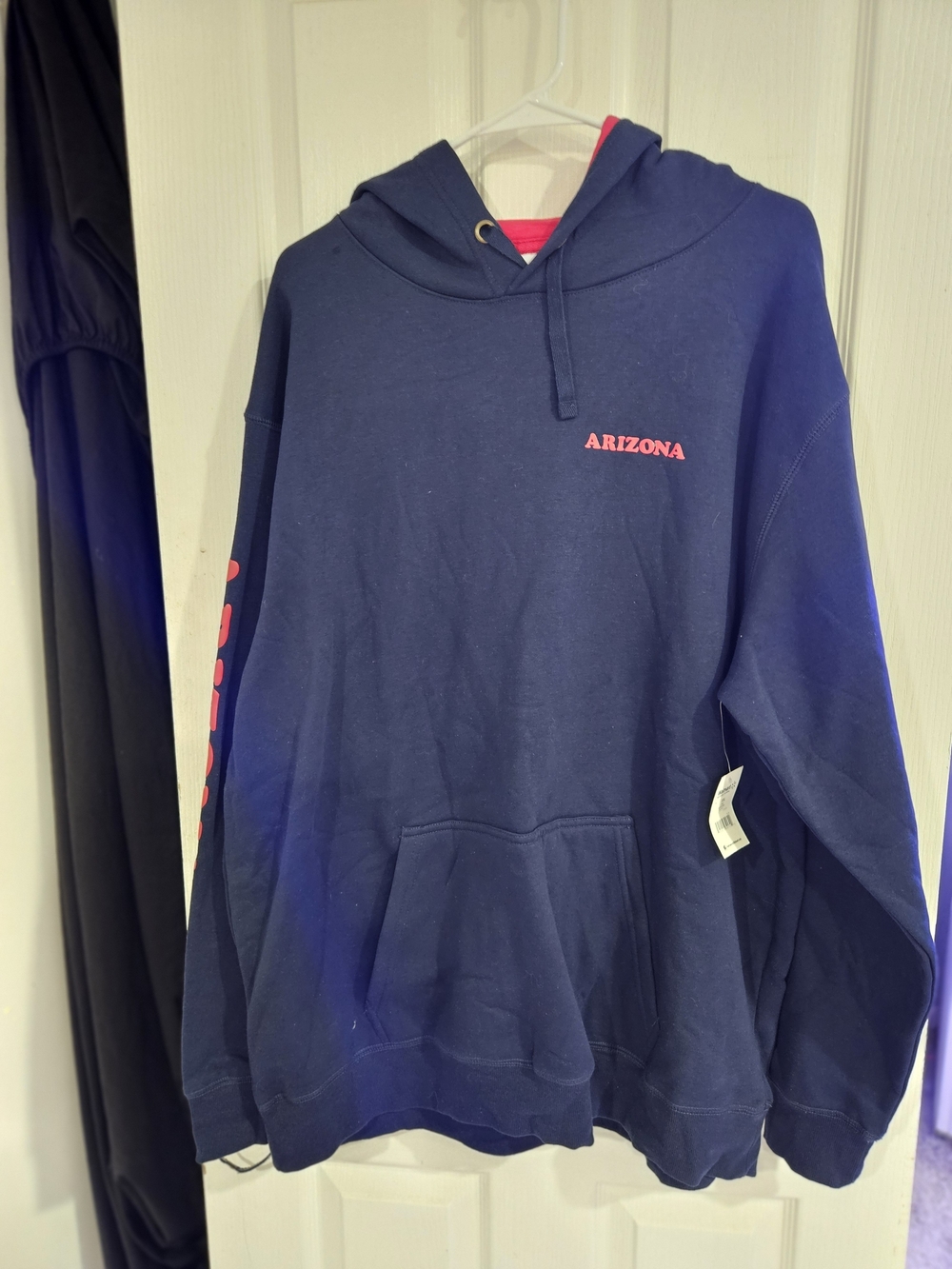 Arizona Navy Hoodie with Pink Logo